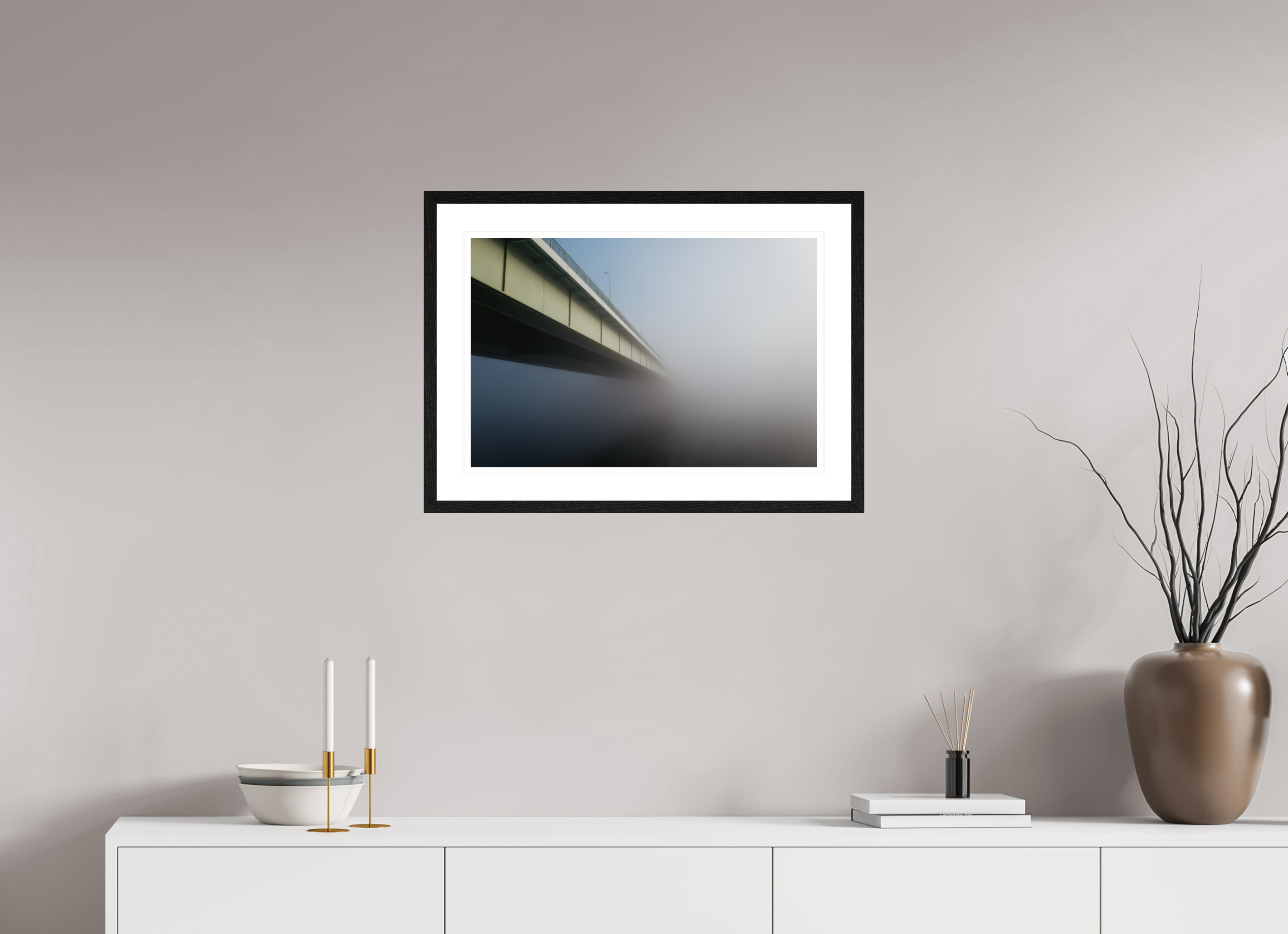 60 x 40 cm, Fine Art Baryta in Frame Bridge to nowhere