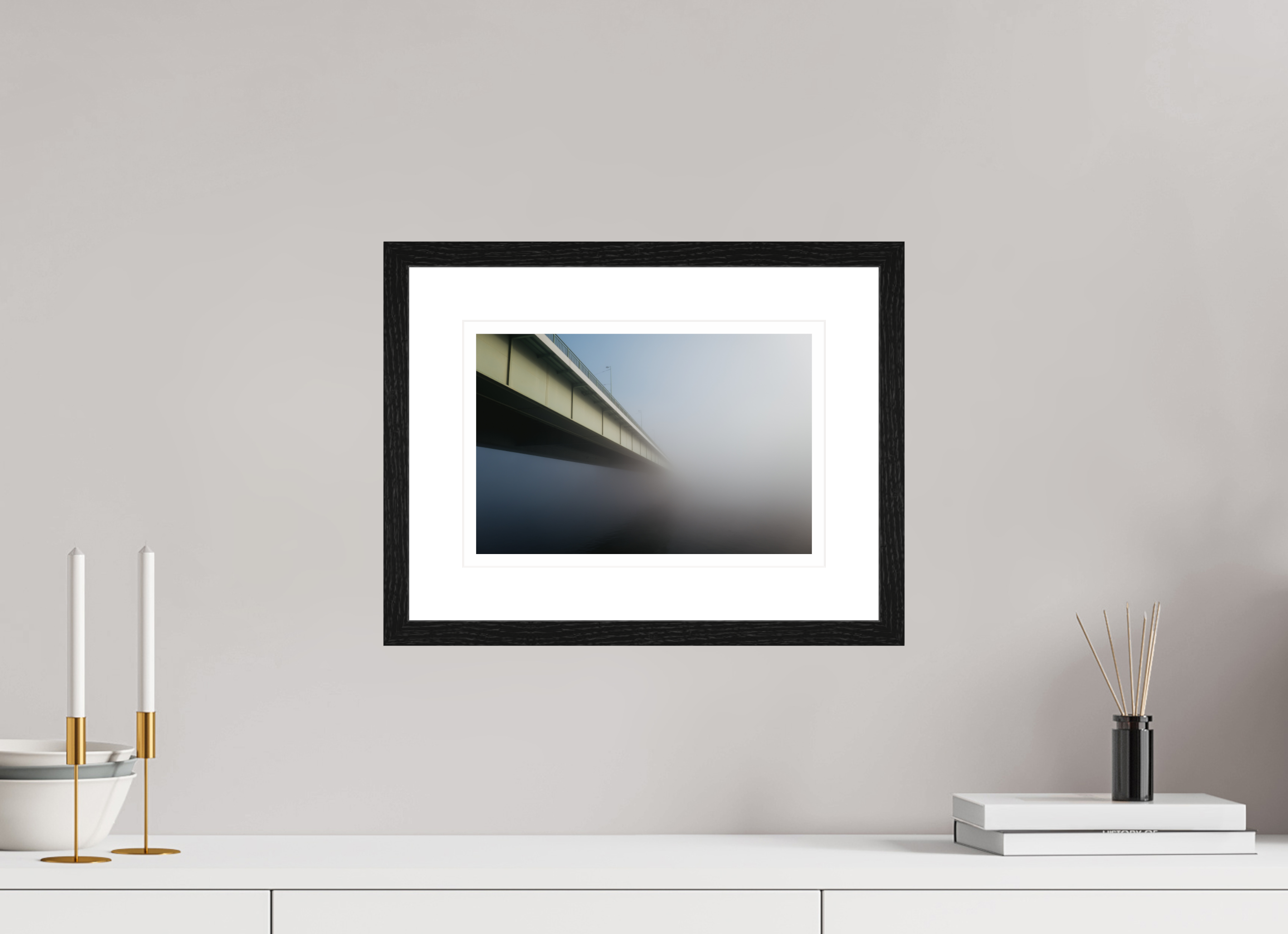 30 x 20 cm, Fine Art Baryta in Frame Bridge to nowhere