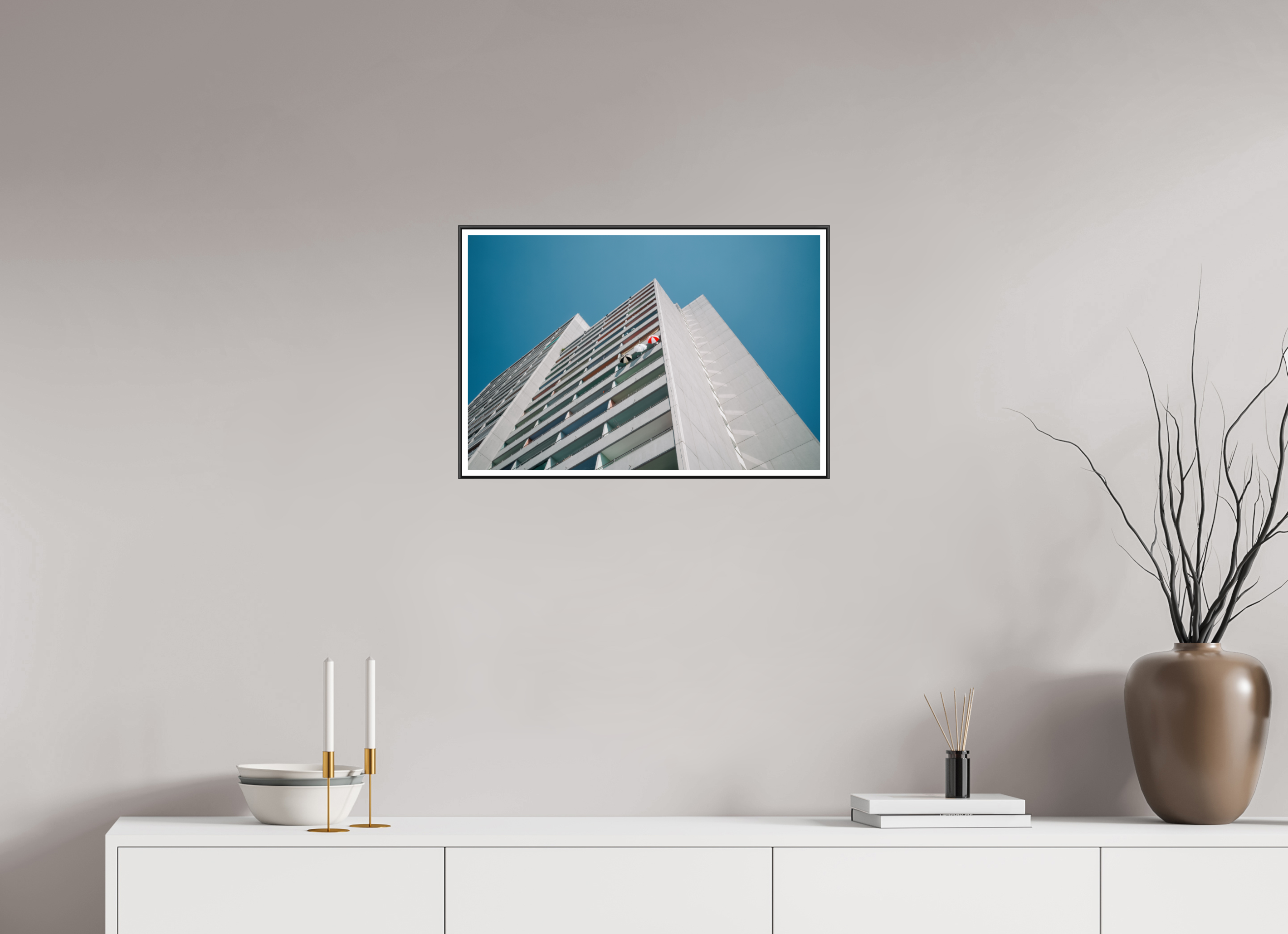 60 x 40 cm, Fine Art Print auf Alu-Dibond in 25mm Artbox Schwarz Sun Protection