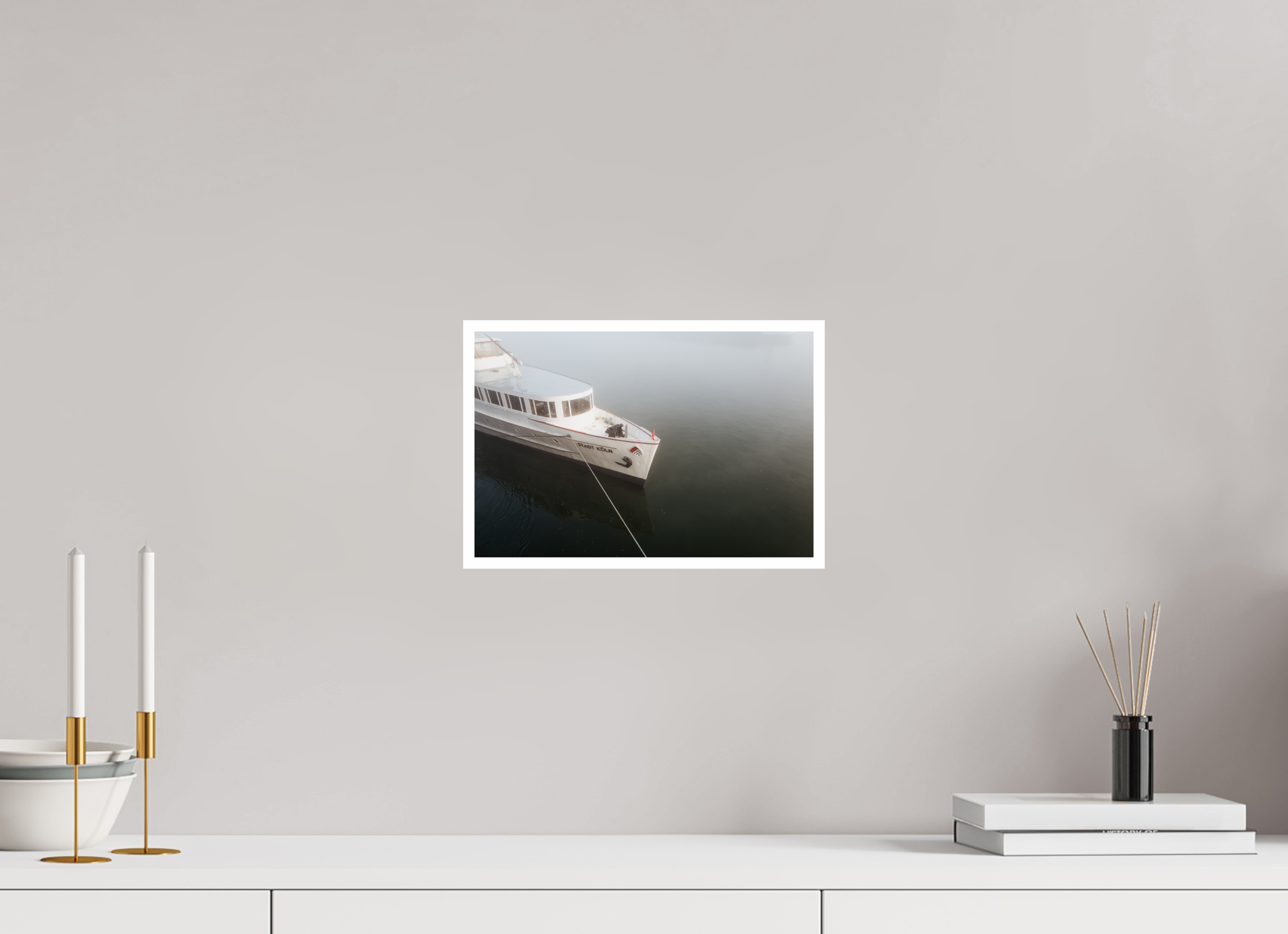 30 x 20 cm, Fine Art Hahnemühle Baryta Silent Boat in Cologne